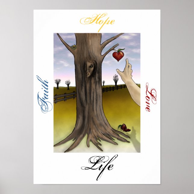 Faith, Hope, Love, Life Abuse Survivor Poster (Front)