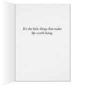 Faith Hope Love Life Card - Little Things Card (Inside (Right))