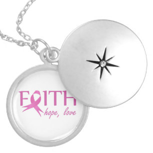 Faith,hope, love locket necklace
