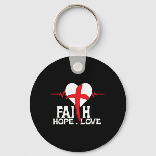 Faith Hope Love Love Jesus Christian Christmas Keychain