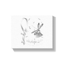 Faith Hope Love Melanoma Awareness Dragonfly Canvas Print