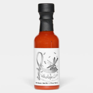 Faith Hope Love Melanoma Awareness Dragonfly Hot Sauces