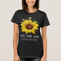 Faith Hope Love Melanoma Awareness Support Melanom T-Shirt