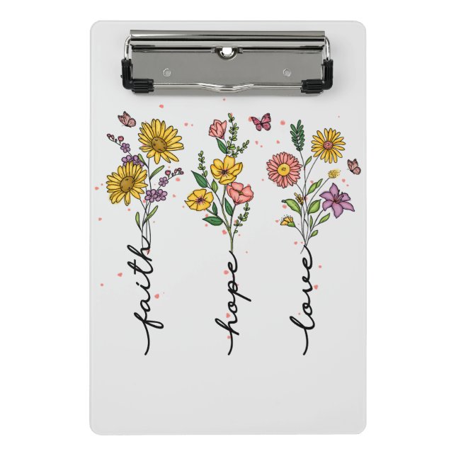 Faith-Hope-Love Mini Clipboard (Front)