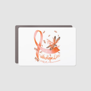 Faith Hope Love MS Awareness Dragonfly Car Magnet