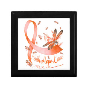 Faith Hope Love MS Awareness Dragonfly Gift Box