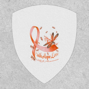 Faith Hope Love MS Awareness Dragonfly Patch