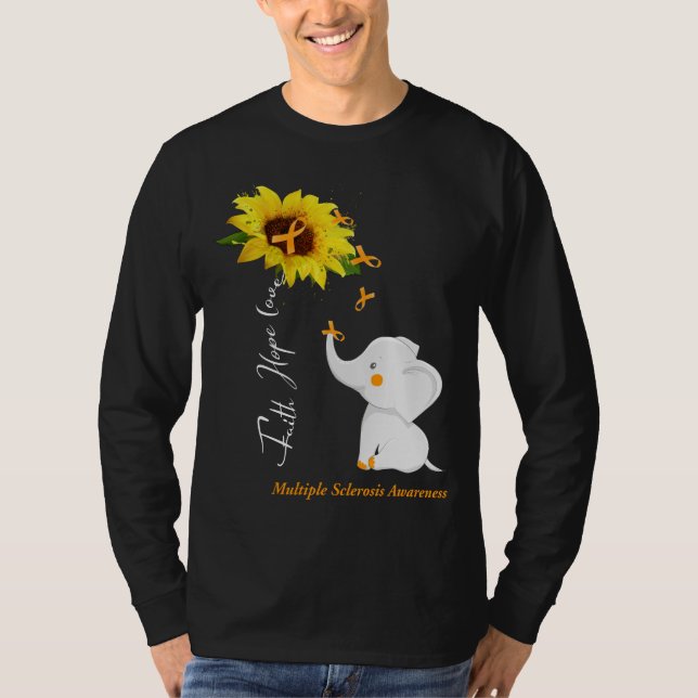 Faith Hope Love Multiple Sclerosis Awareness T-Shirt (Front)
