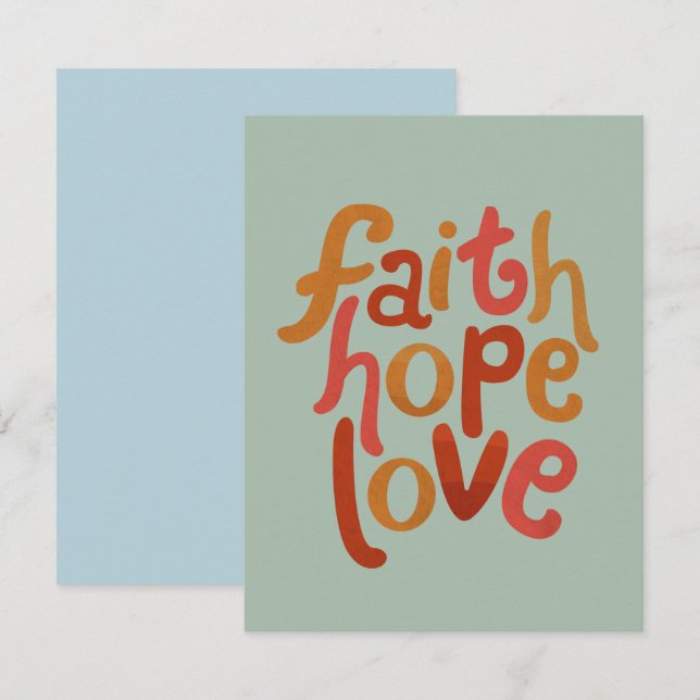 Faith Hope Love Note Card (Front/Back)