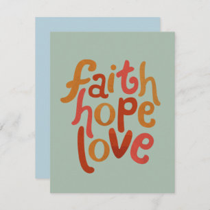 Faith Hope Love Note Card