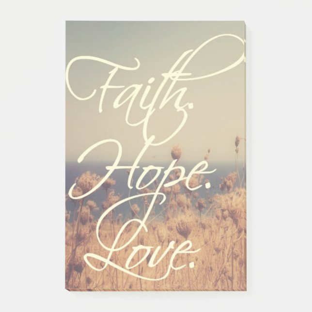 Faith. Hope. Love. Notes (Front)