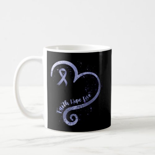 Faith Hope Love Periwinkle Ribbon Stomach Cancer A Coffee Mug