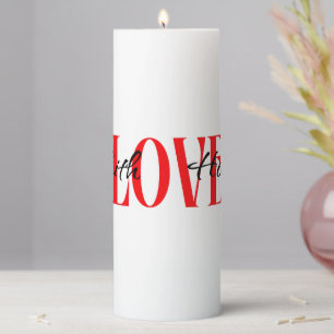 Faith hope love pillar candle