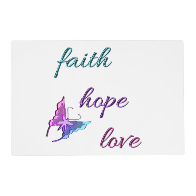 Faith Hope Love Placemat (Front)