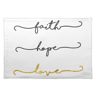Faith Hope Love Placemat