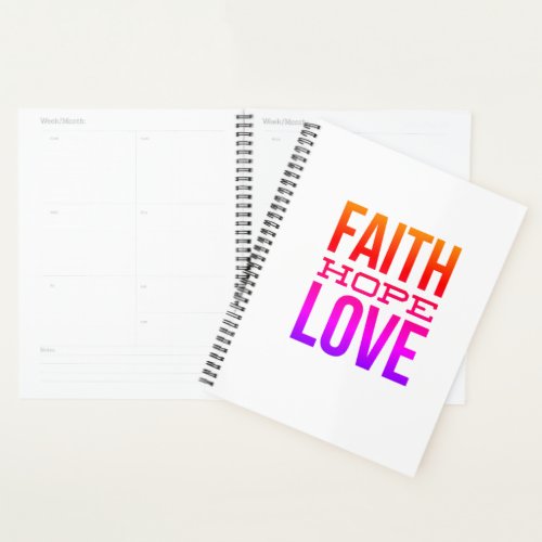 Faith Hope Love Planner
