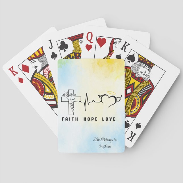 Faith Hope Love   Poker Cards (Back)