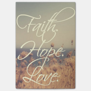 Faith. Hope. Love. Post-it Notes