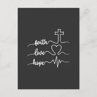 Faith Hope Love Postcard