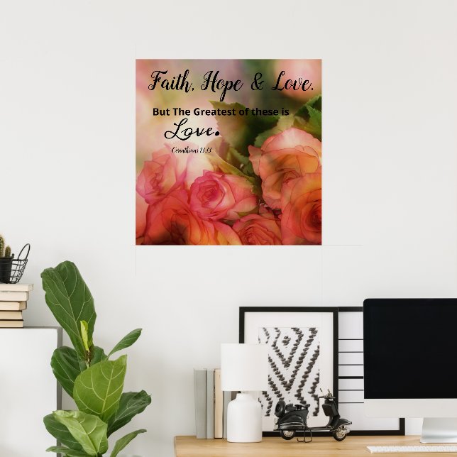 Faith Hope Love Poster Art (Home Office)