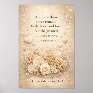 Faith- Hope- Love Poster (Valentine's Day) 