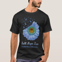 Faith Hope Love Prostate Cancer Awareness Flower B T-Shirt