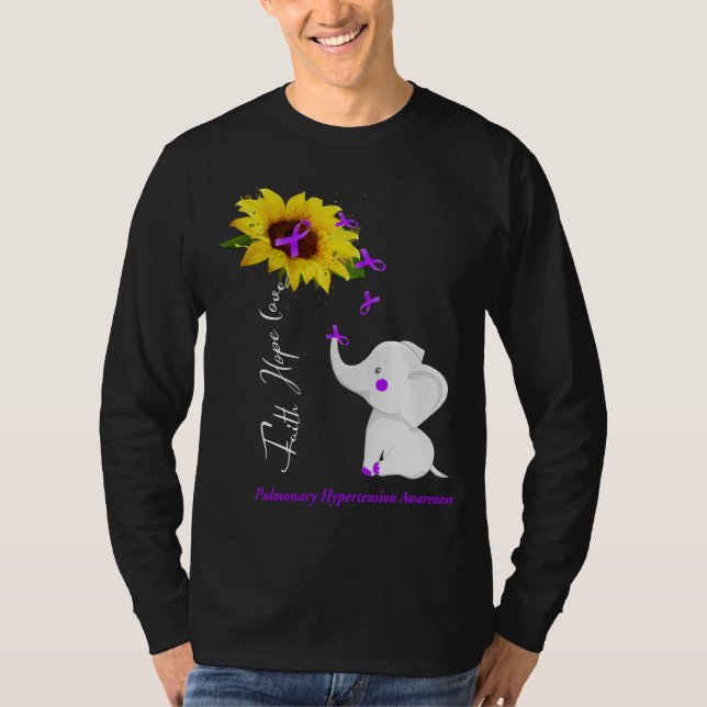 Faith Hope Love Pulmonary Hypertension Awareness T-Shirt (Front)