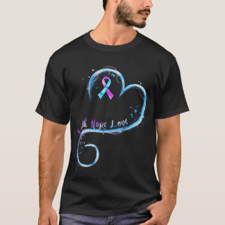 Faith Hope Love Purple Ribbon Rheumatoid Arthritis T-Shirt