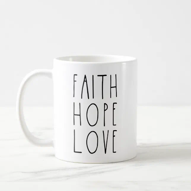 Faith Hope Love Rae Dunn Inspired Mug | Zazzle