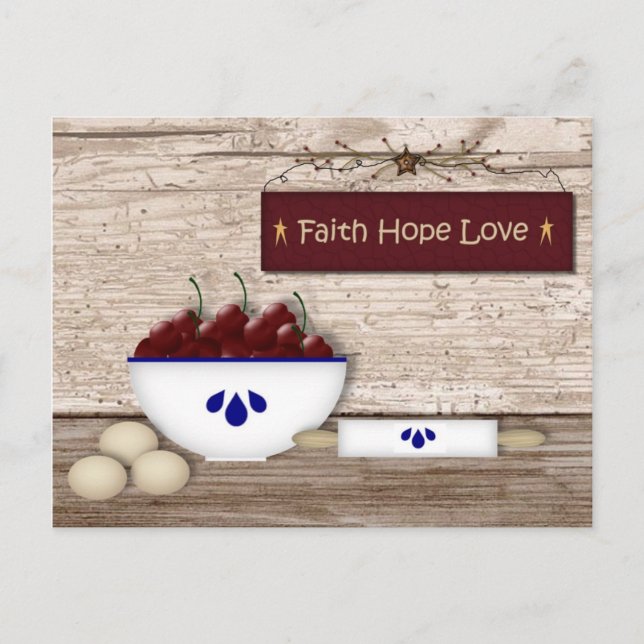 Faith Hope Love Recipe Cards (Front)