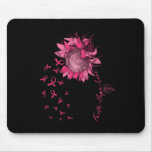 Faith Hope Love Ribbon Sunflower Breast Cancer Awa Mouse Pad