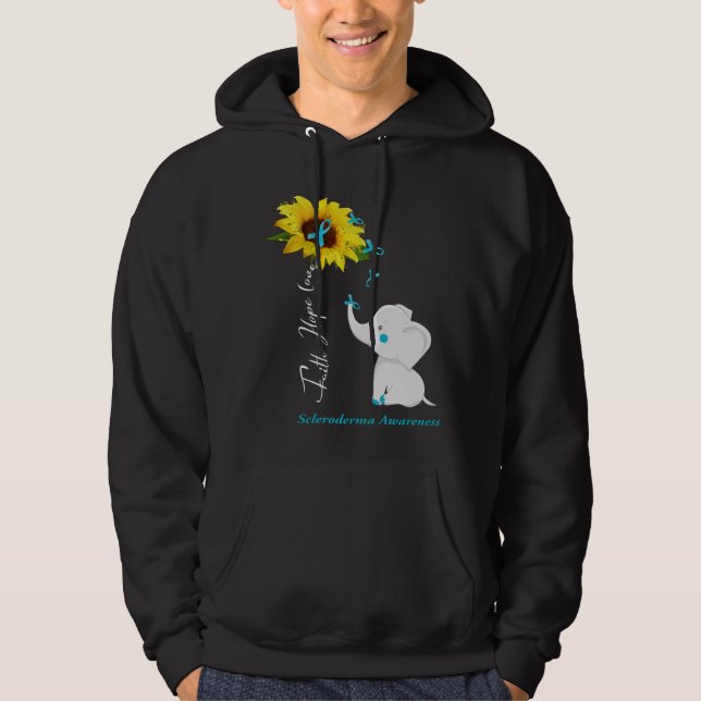 Faith Hope Love Scleroderma Awareness Hoodie (Front)