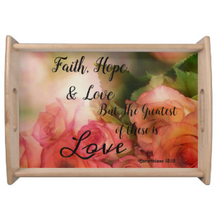 Faith, Hope & Love Serving Tray