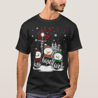 Faith Hope Love Snowman Jesus Dandelion Christian T-Shirt