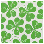 Faith Hope Love St Patrick&#39;s Day Shamrock Pattern Fabric