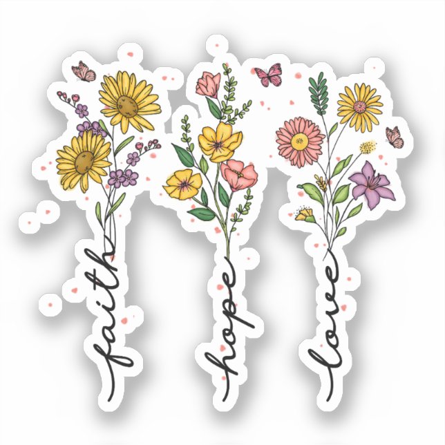 Faith-Hope-Love Sticker (Front)