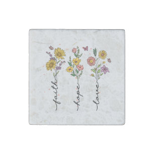 Faith-Hope-Love Stone Magnet