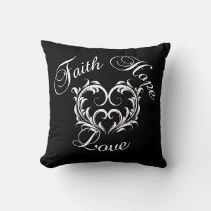 Faith Hope Love Throw Pillow
