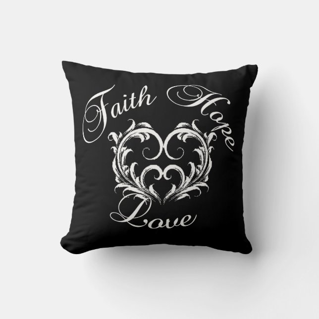 Faith Hope Love  Throw Pillow (Front)