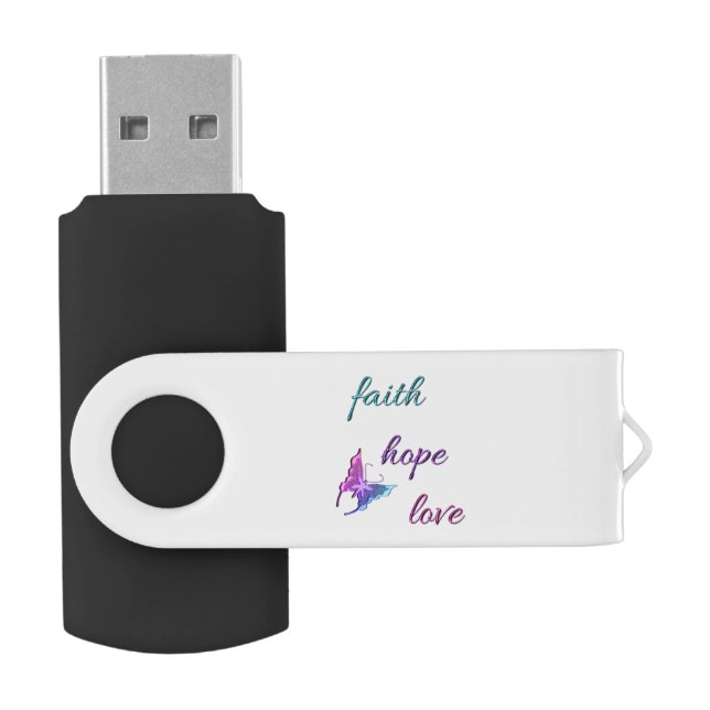 Faith Hope Love USB Flash Drive (Opened)