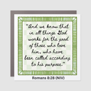 Faith hope love verse for your car/refrigerator car magnet