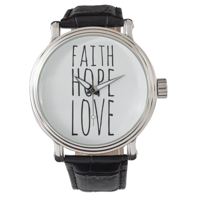 Hope-Faith-Love Edition Analog Wrist Watch