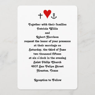 Faith Hope Love   Wedding Invitation
