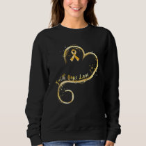 Faith Hope Love Yellow Ribbon Endometriosis Awaren Sweatshirt