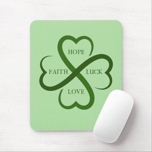 Faith Hope Luck Love    Mouse Pad