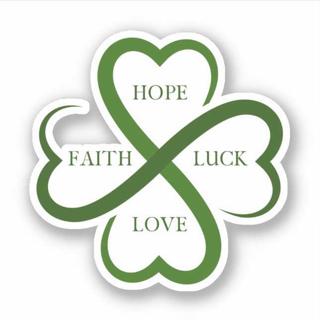 Faith, Hope, Luck, Love      Sticker (Front)