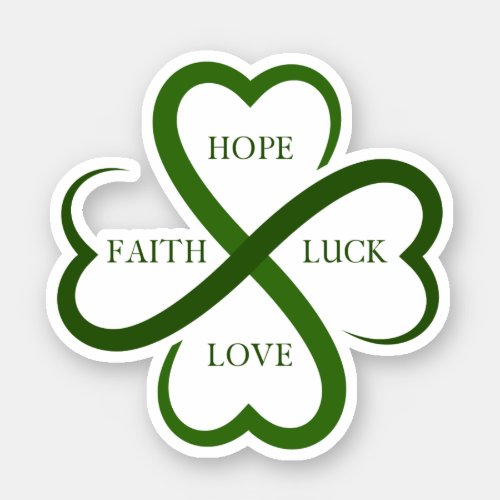 Faith Hope Luck Love      Sticker