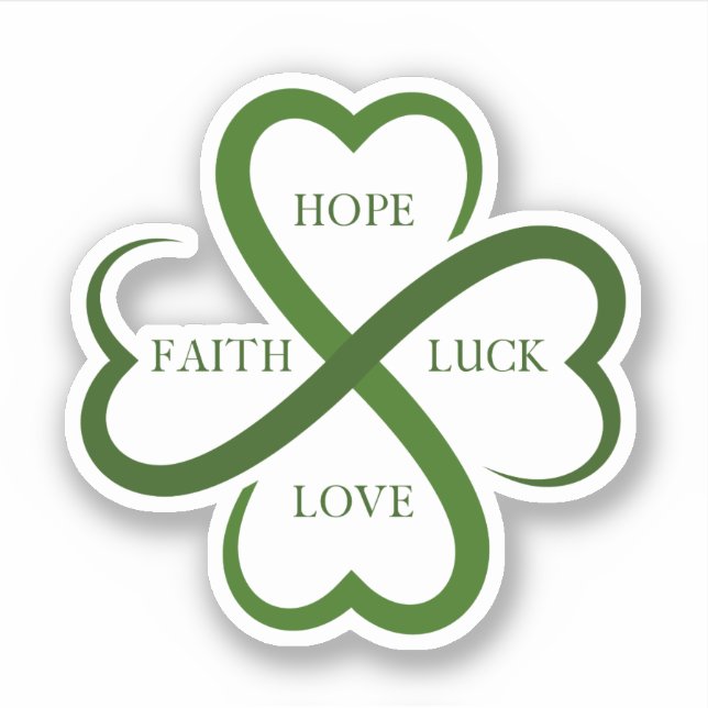 Faith, Hope, Luck, Love      Sticker (Front)
