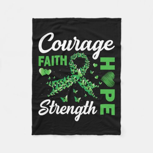 Faith Hope Strength Kidney Disease Awareness Gifts Fleece Blanket