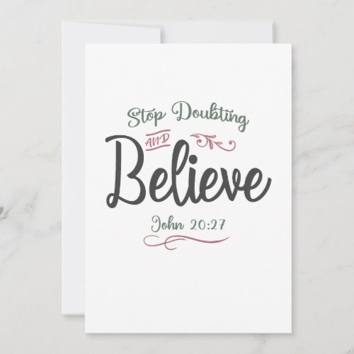 Faith Ignited _ Stop Doubting and Believe Design Thank You Card